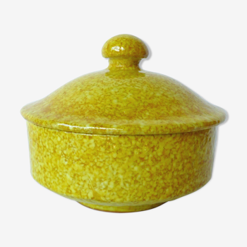 Glazed terracotta covered pot by vintage ITALY