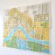 Vintage map Bordeaux and its suburbs