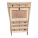 Secretary Louis XVI in stripped solid pine with a drop-down front and red leather, 1950.