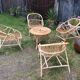 Set de 4 fauteuils rotin vintage