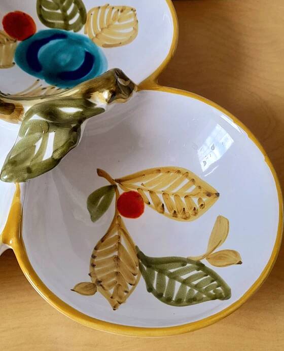 Italian ceramic aperitif serving bowl