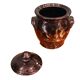 Vaso container, laccato black decorated in gold, France 1970s, in ottimo stato.