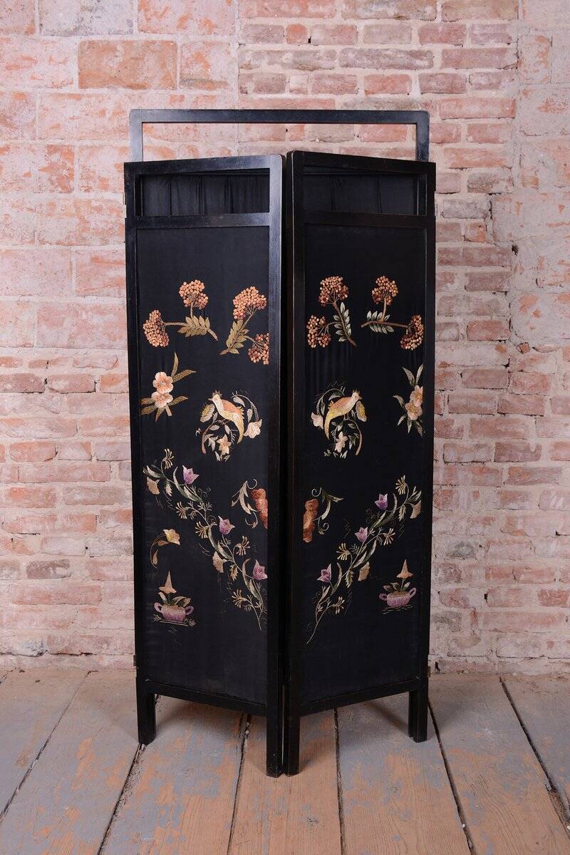Art Deco Folding Screen in Oak, France, 1920s