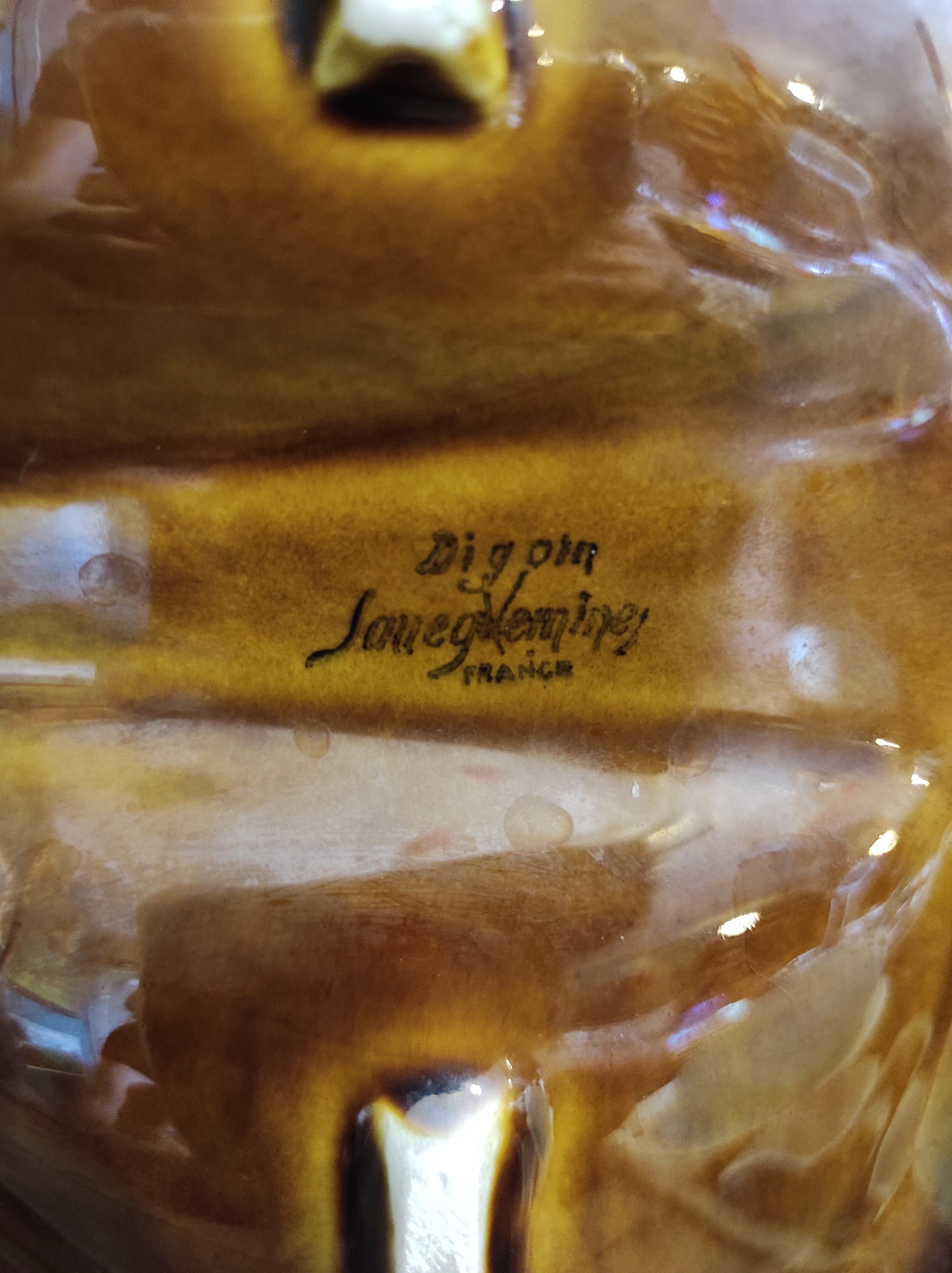 Plateau à huîtres rectangulaire Art déco Français en majolique de Sarreguemines