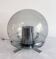 Vintage Lamp • Chrome Steel • Perforated Metal • Glass • 1970