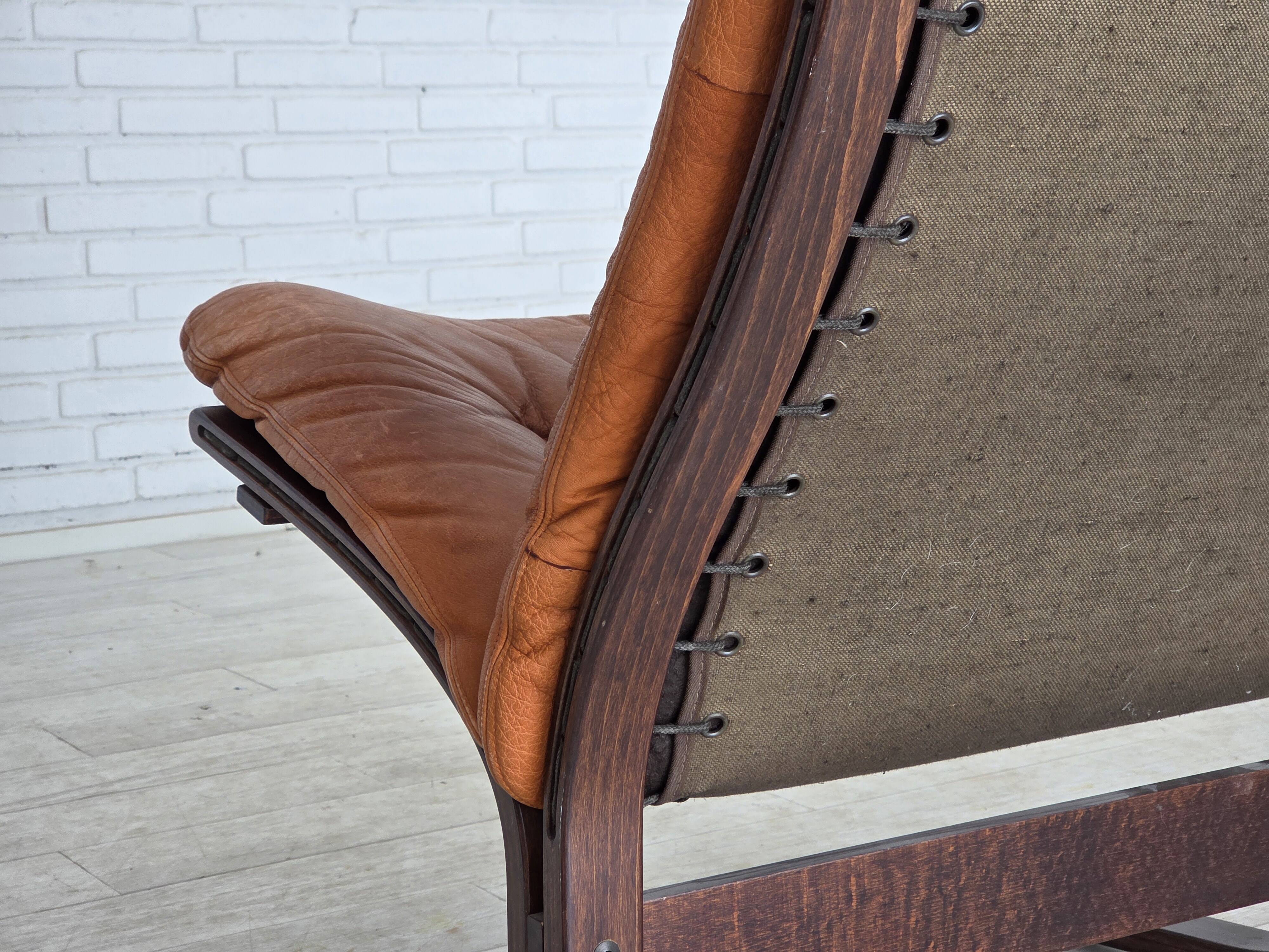 Années 1970, design norvégien par Ingmar Relling, fauteuil, modèle "Siesta".