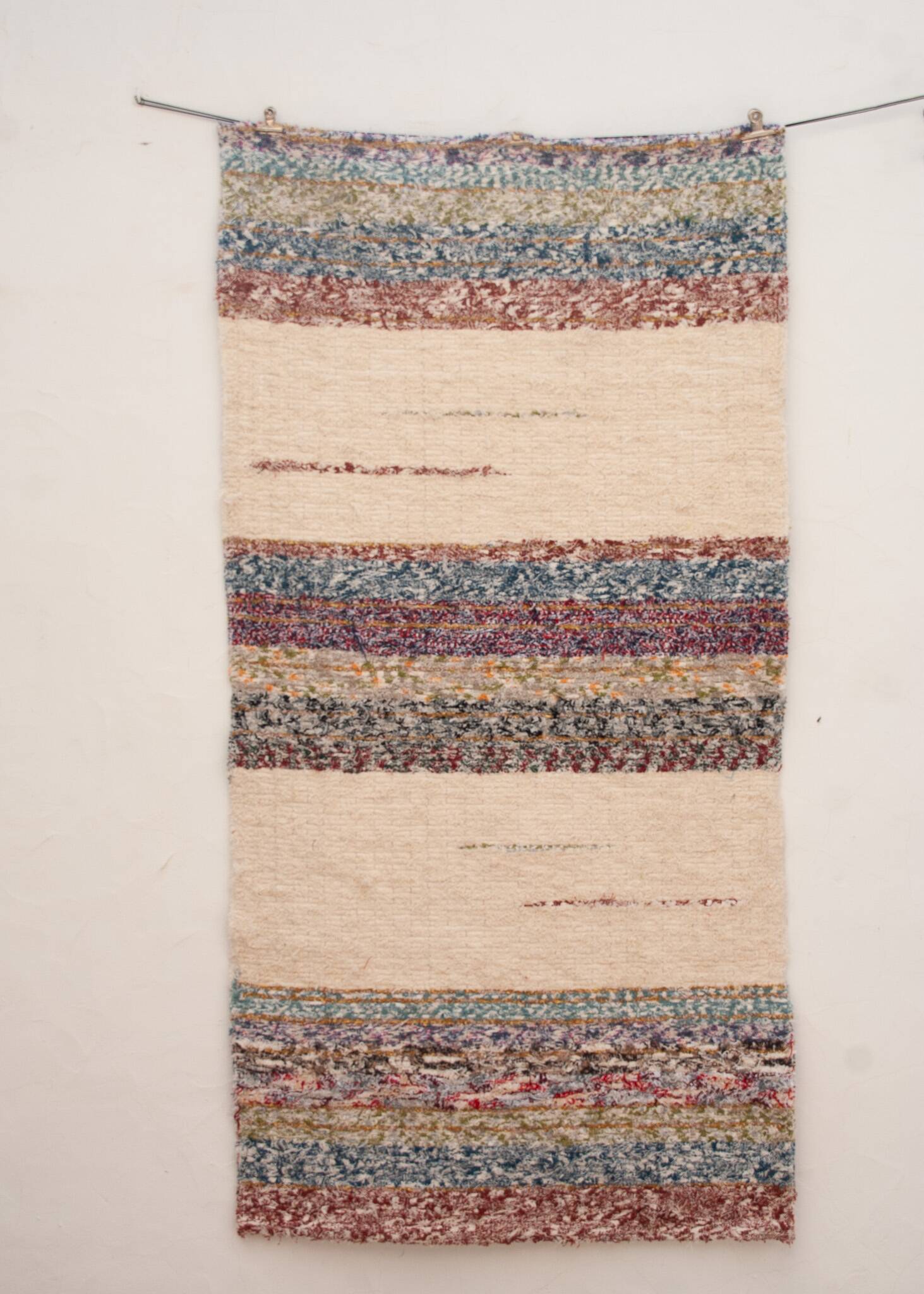 Handmade recycled cotton rug - Mutlicolor - Handwoven
