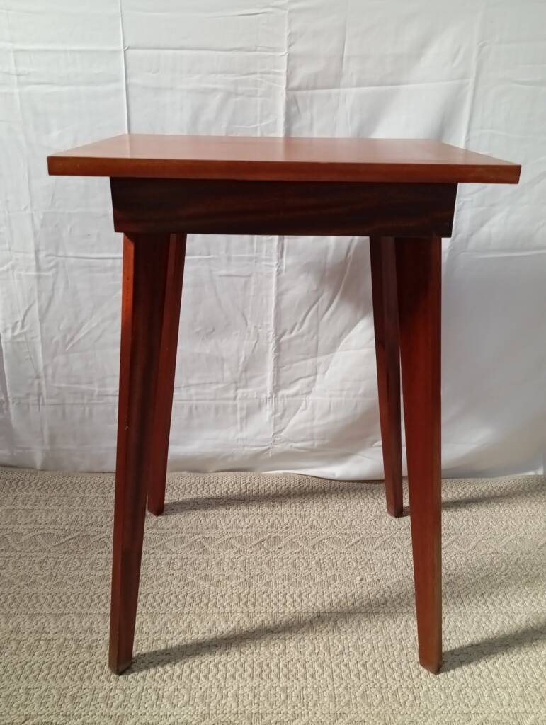 Small table with compass legs from the 50s