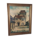 Oil on canvas stephane bulan village of domme dordogne 1979