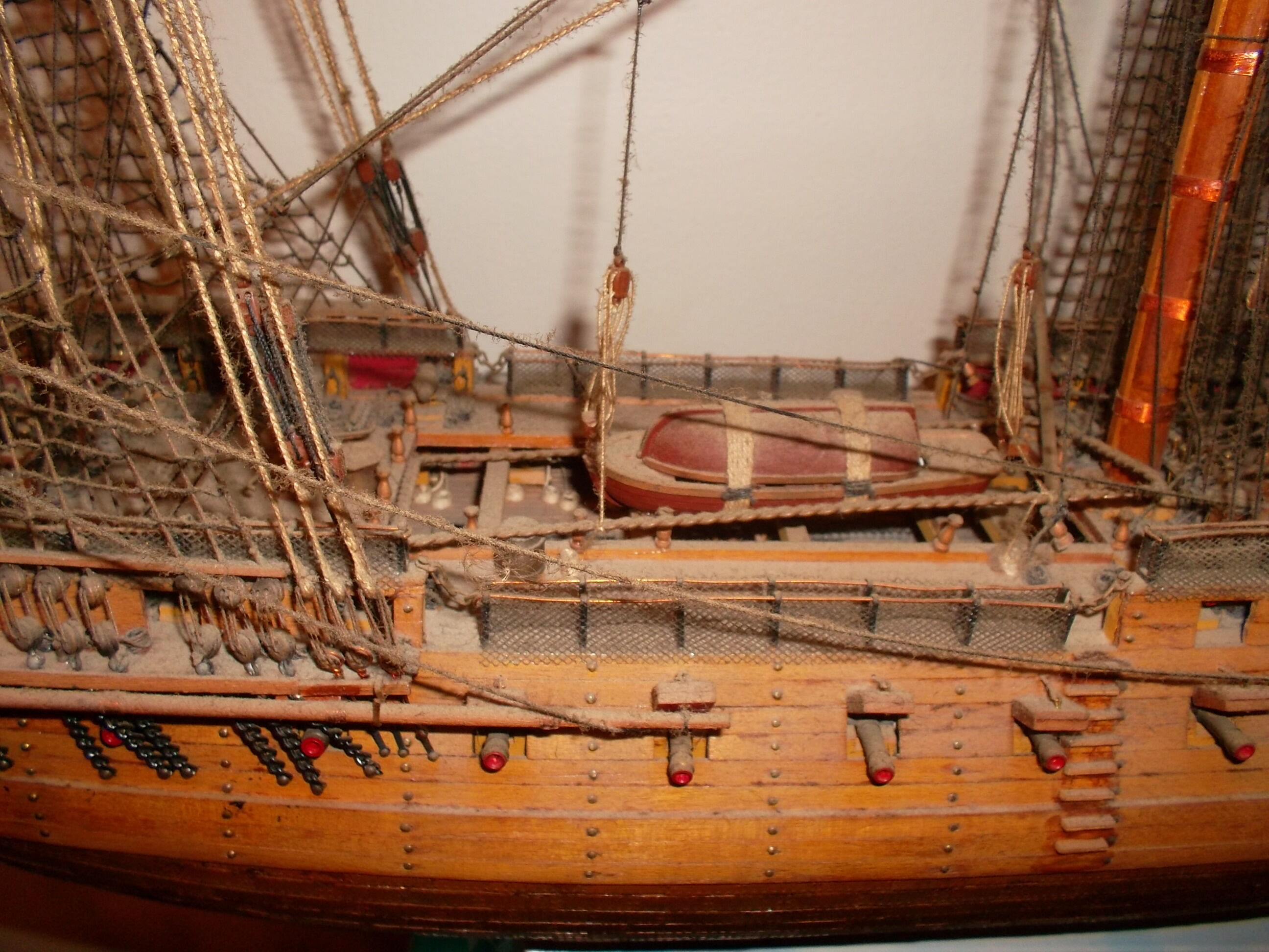 Model three masted wooden