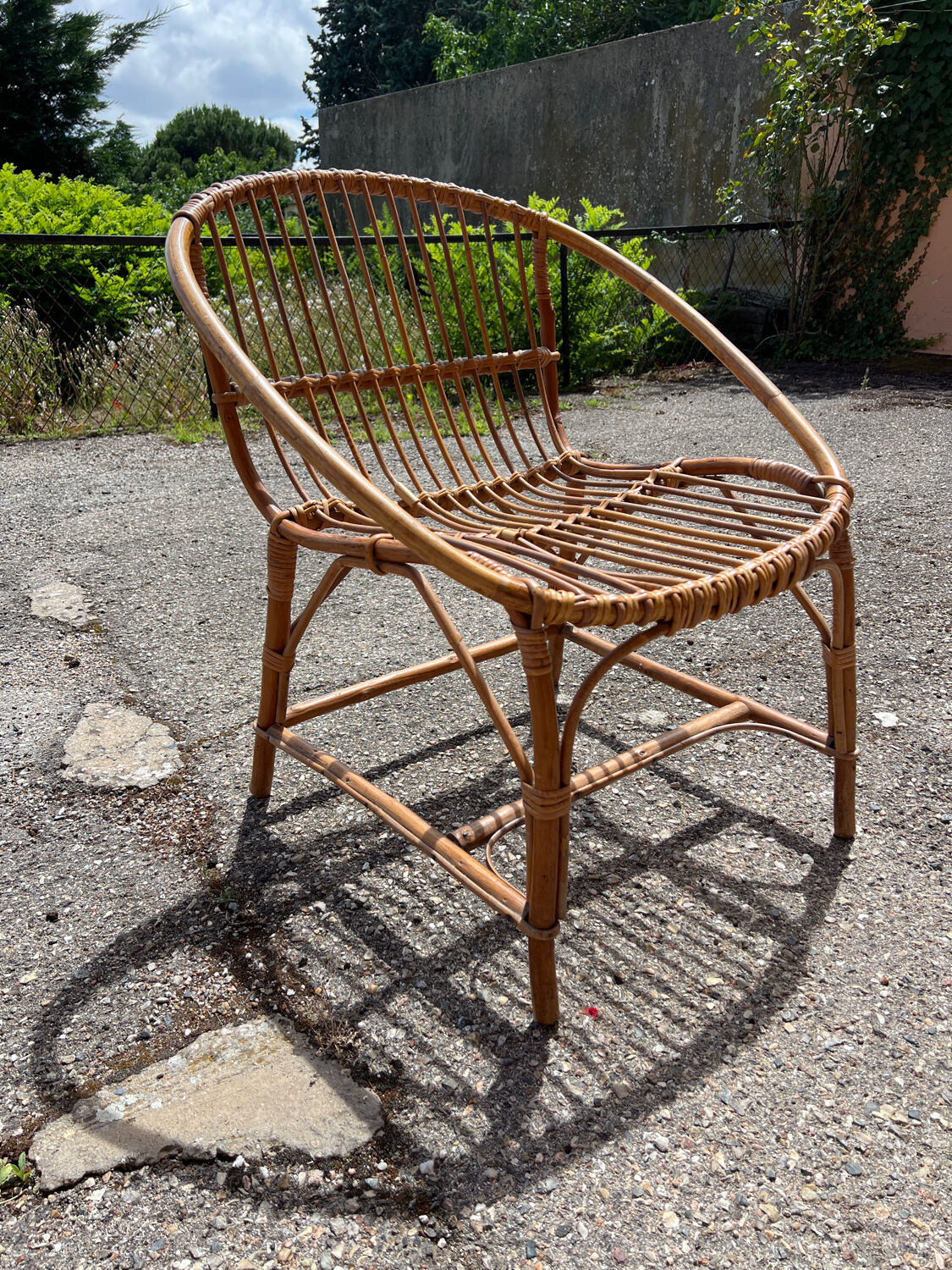 Rattan armchair