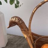 Rattan / woven wicker bird basket