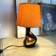 Vintage 50s black and gold ceramic lamp