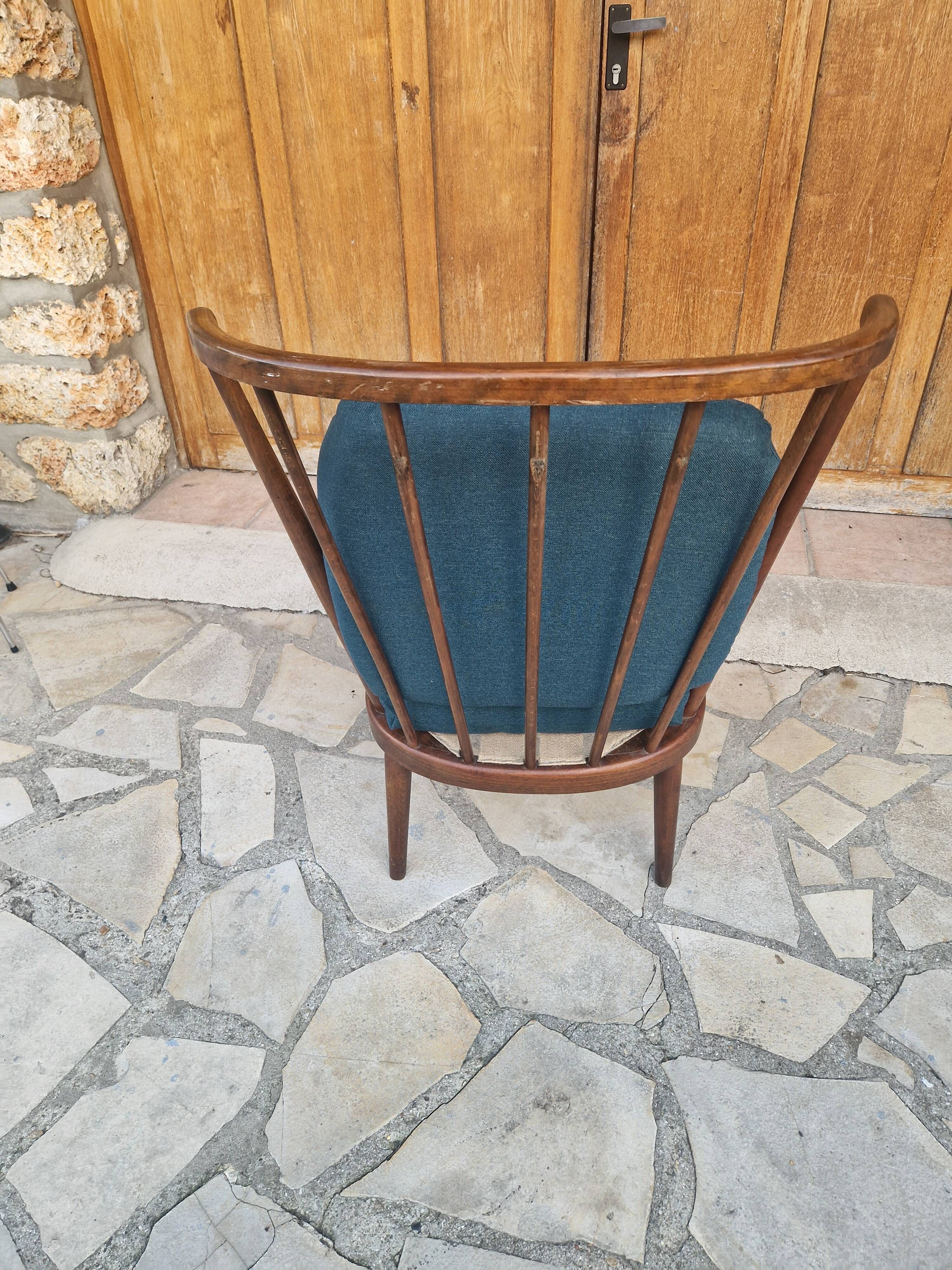 Fauteuil Baumann éventail vintage