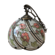 Glass pendant lamp, floral pattern