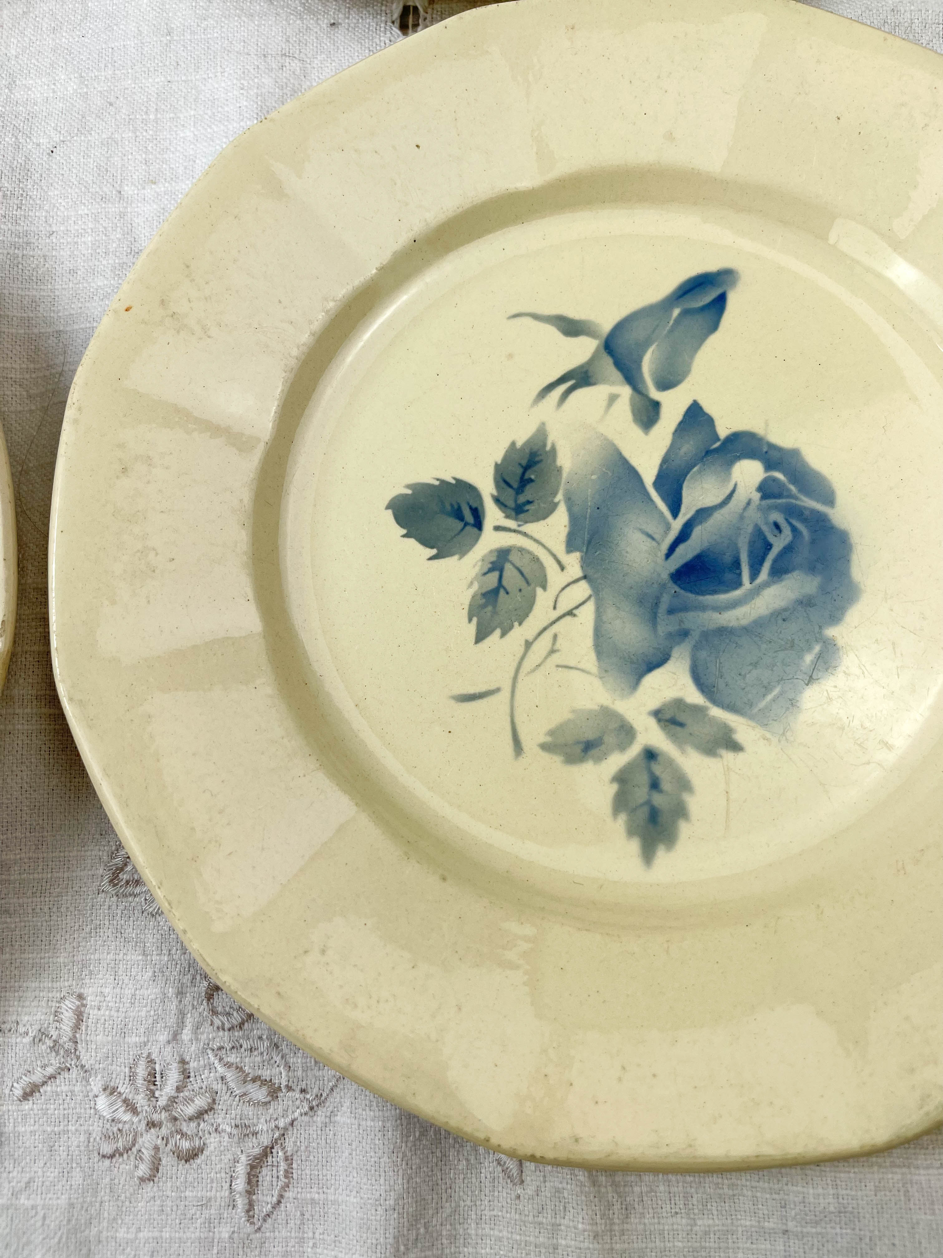 6 flat plates digoin sarreguemines model "cannes"