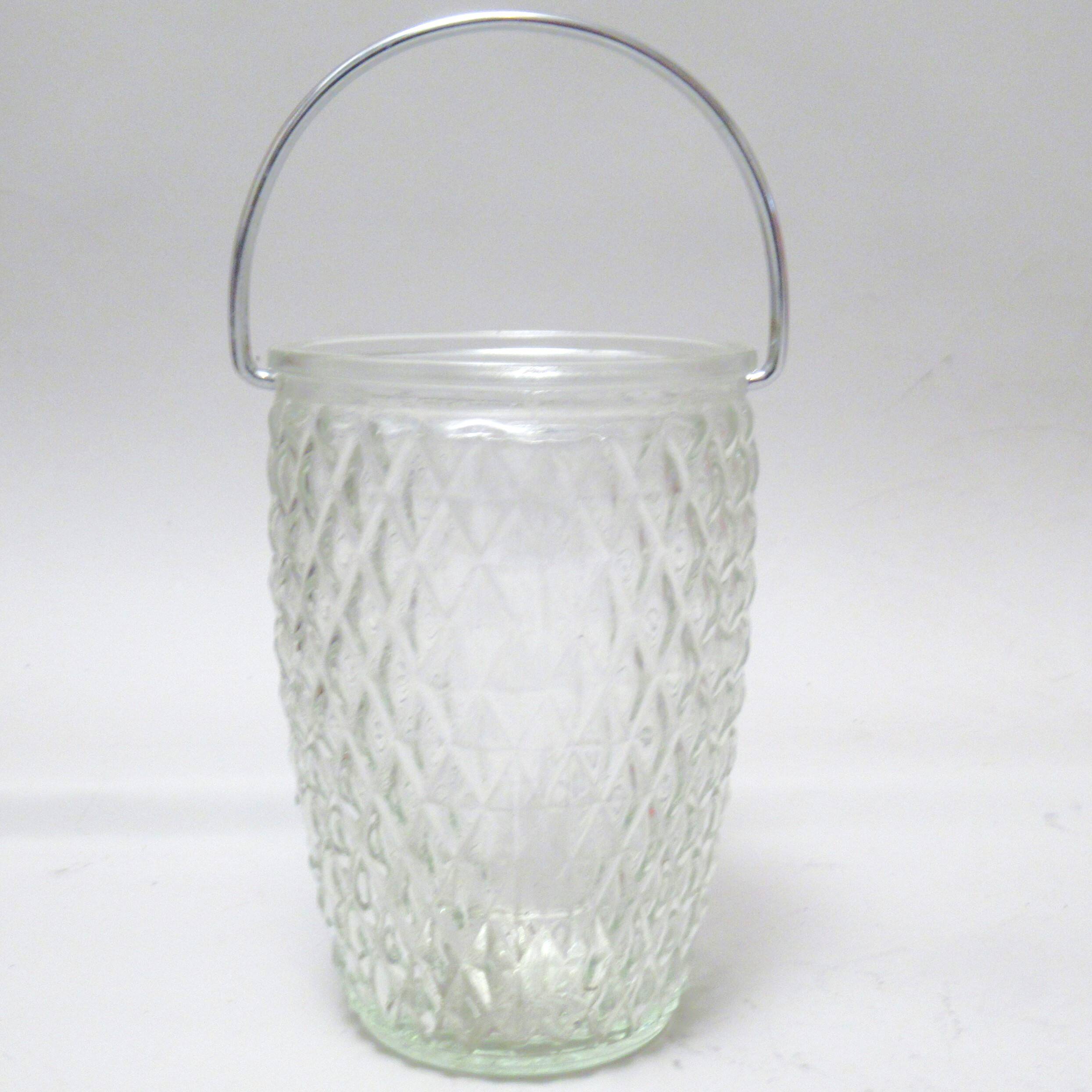 Small glass ice bucket 1950s