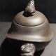 China Yixing terracotta teapot and bowls signed