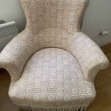 Pair of Napoleon III toad armchairs