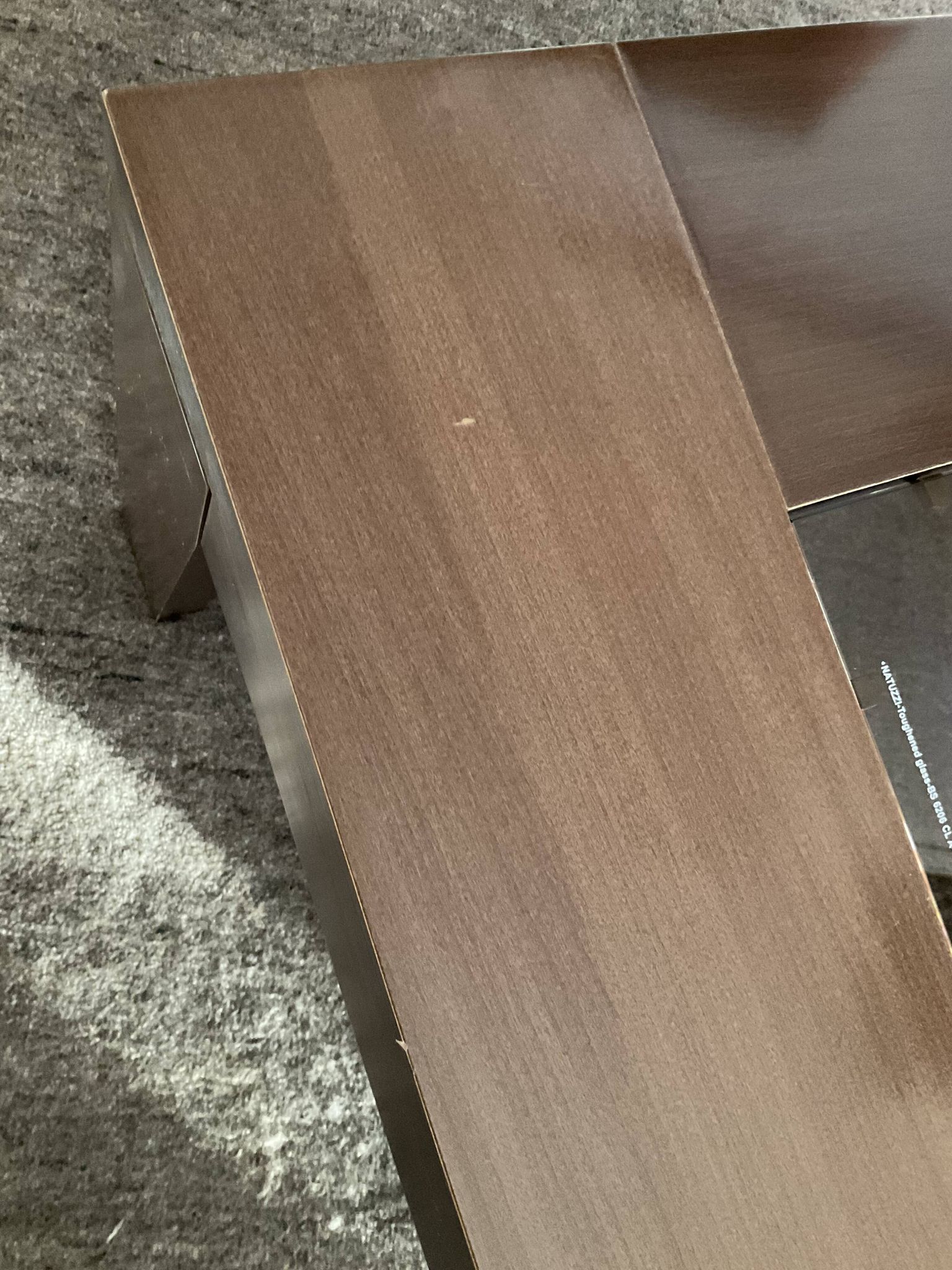 Table basse Italy en bois et verre