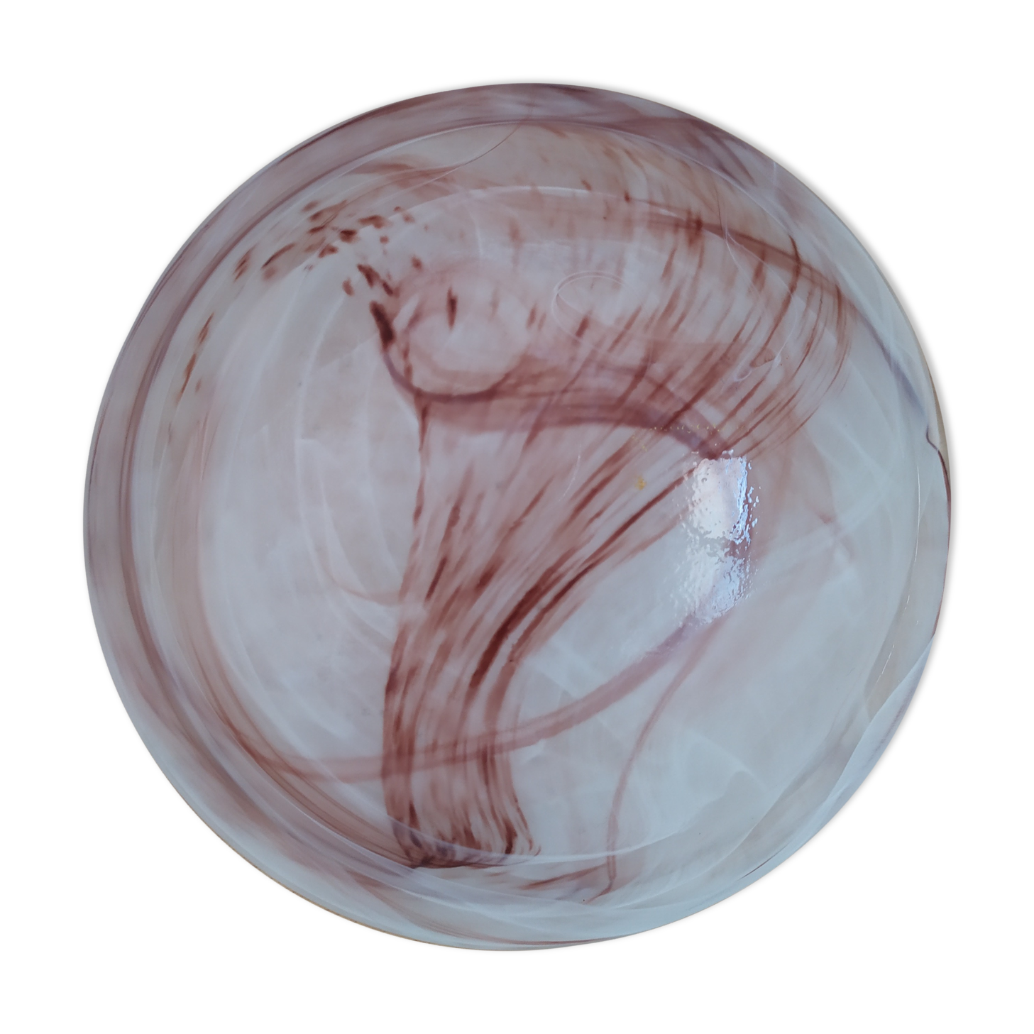 Brown marbled glass suspension lamp