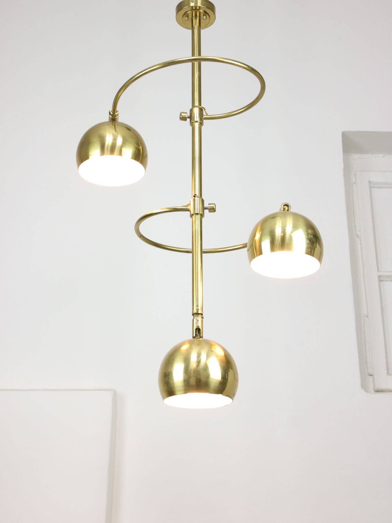 Vintage Italian Brass Ceiling Chandelier