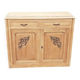 Parisian art deco sideboard 2 doors 2 drawers beech raw wood
