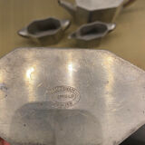 Art deco tea and coffee set in silver plated copper pewter craftsmen