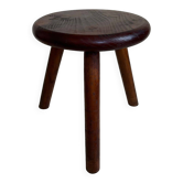 Tabouret tripode en bois