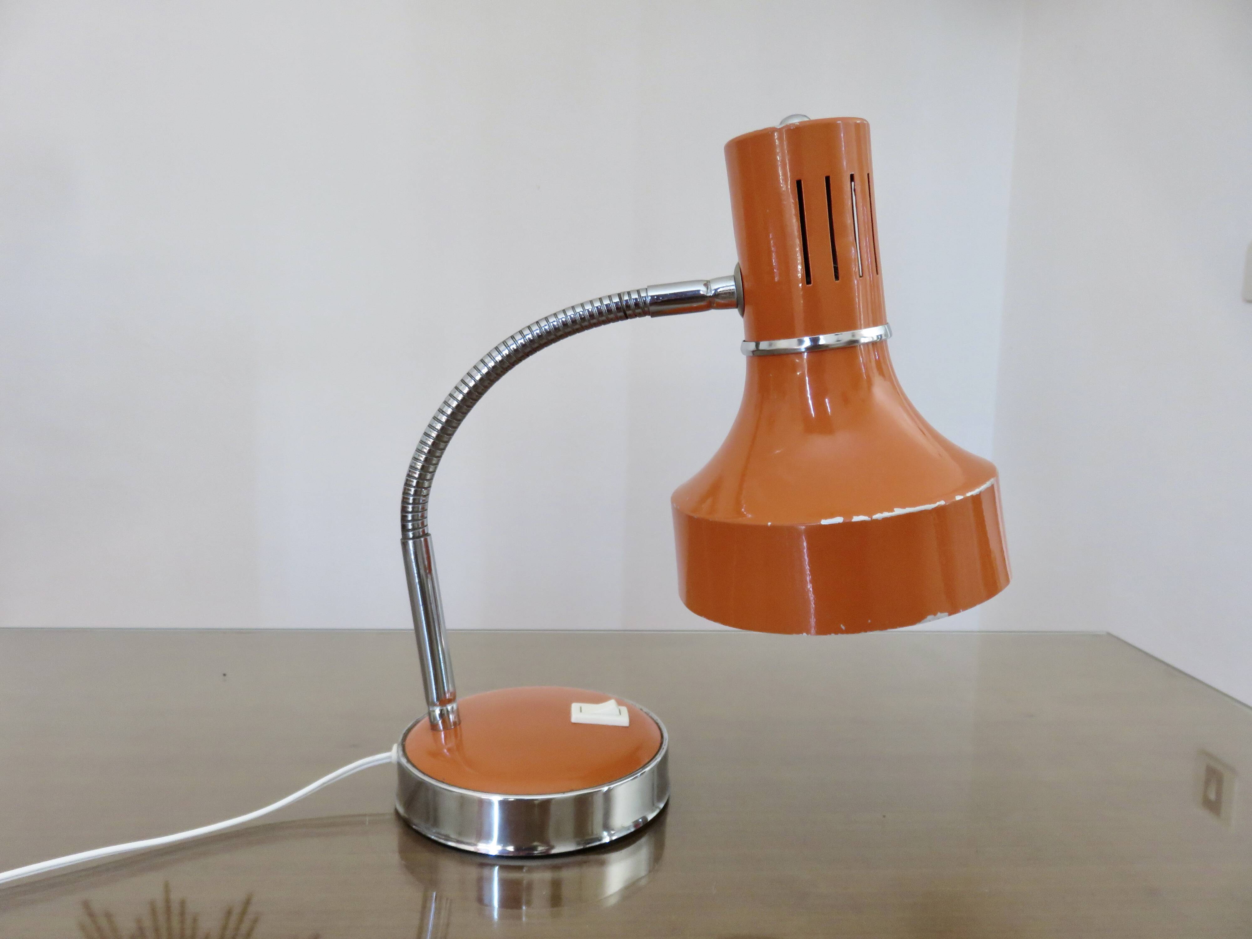 Orange Italian lamp from the 70s