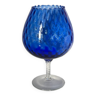 Vintage optical vase in Empoli glass 60s/70s