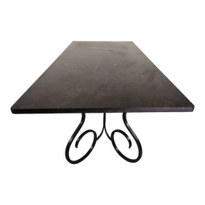 Table fer et marbre 1950