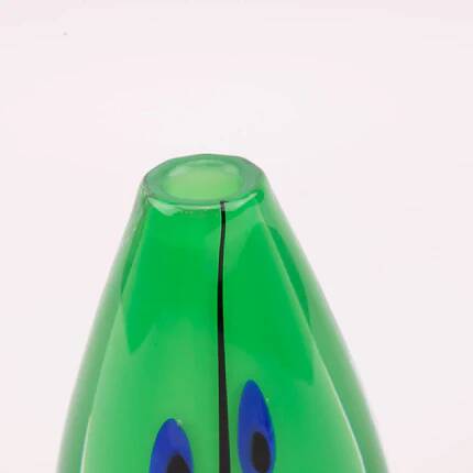 Green crystal drop vase Orrefors by Anne Nilsson