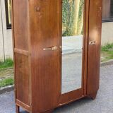 Art Deco wardrobe with mirrored door 145cm