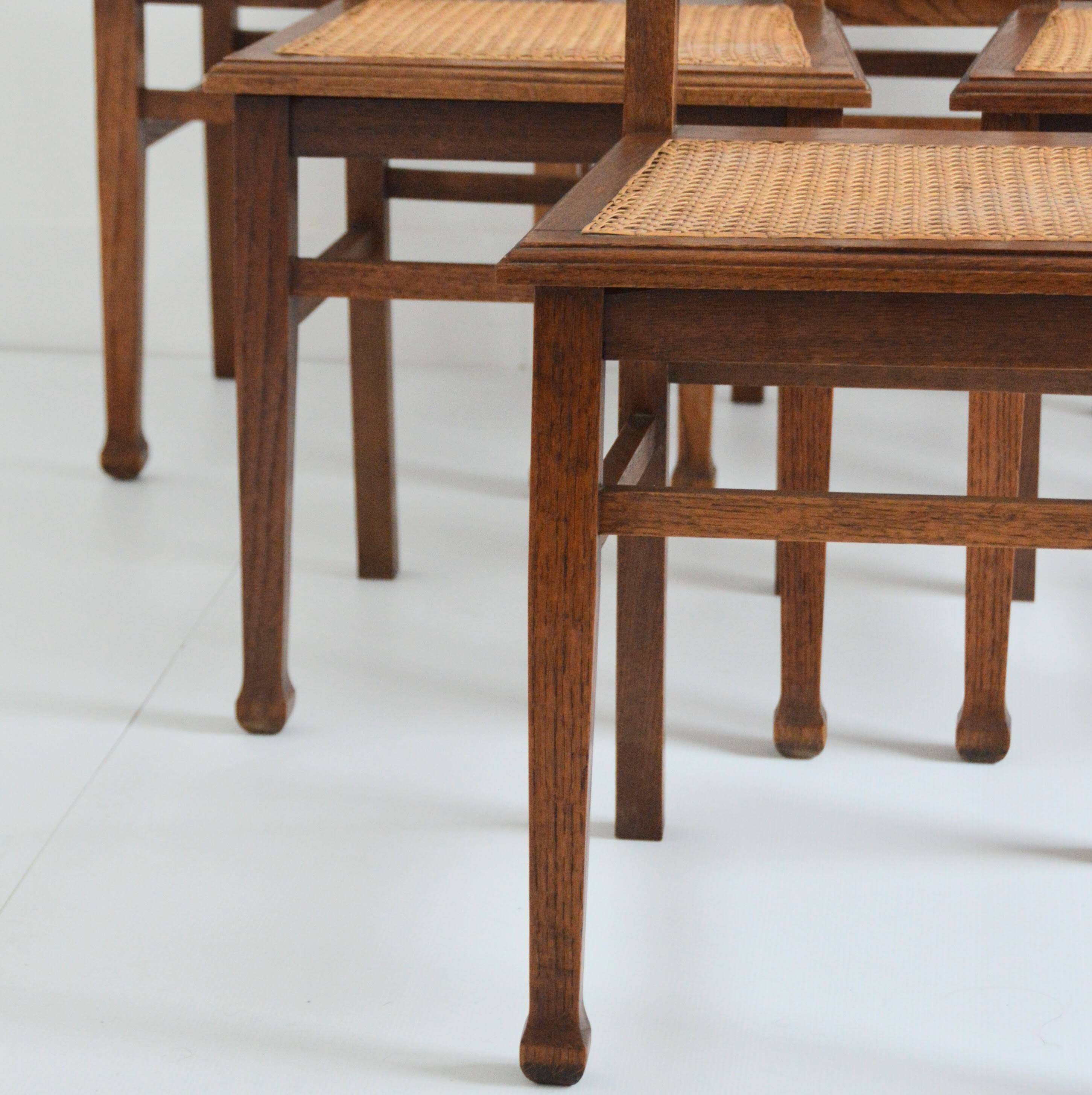 Suite de 6 chaises anciennes Art Déco, 1930
