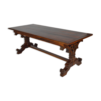 Neogothic English mahogany table circa 1840