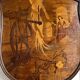 Emile Gallé marquetry table, "L'heureux temps", circa 1902