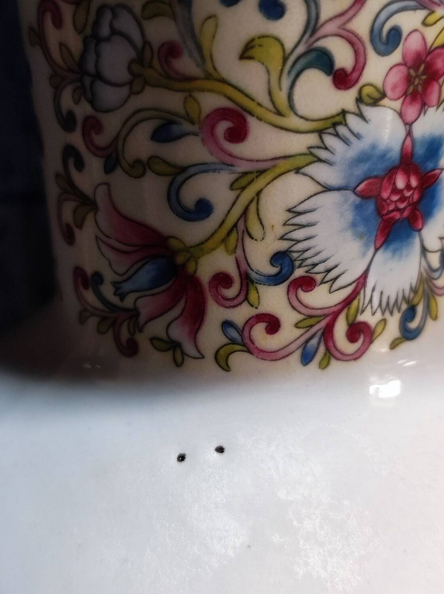 Vase paons en porcelaine