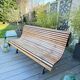 Old slatted public bench