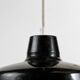 Enameled industrial pendant light. France 1950s