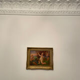 Tableau ancien XIXème huile sur panneau « Putti «