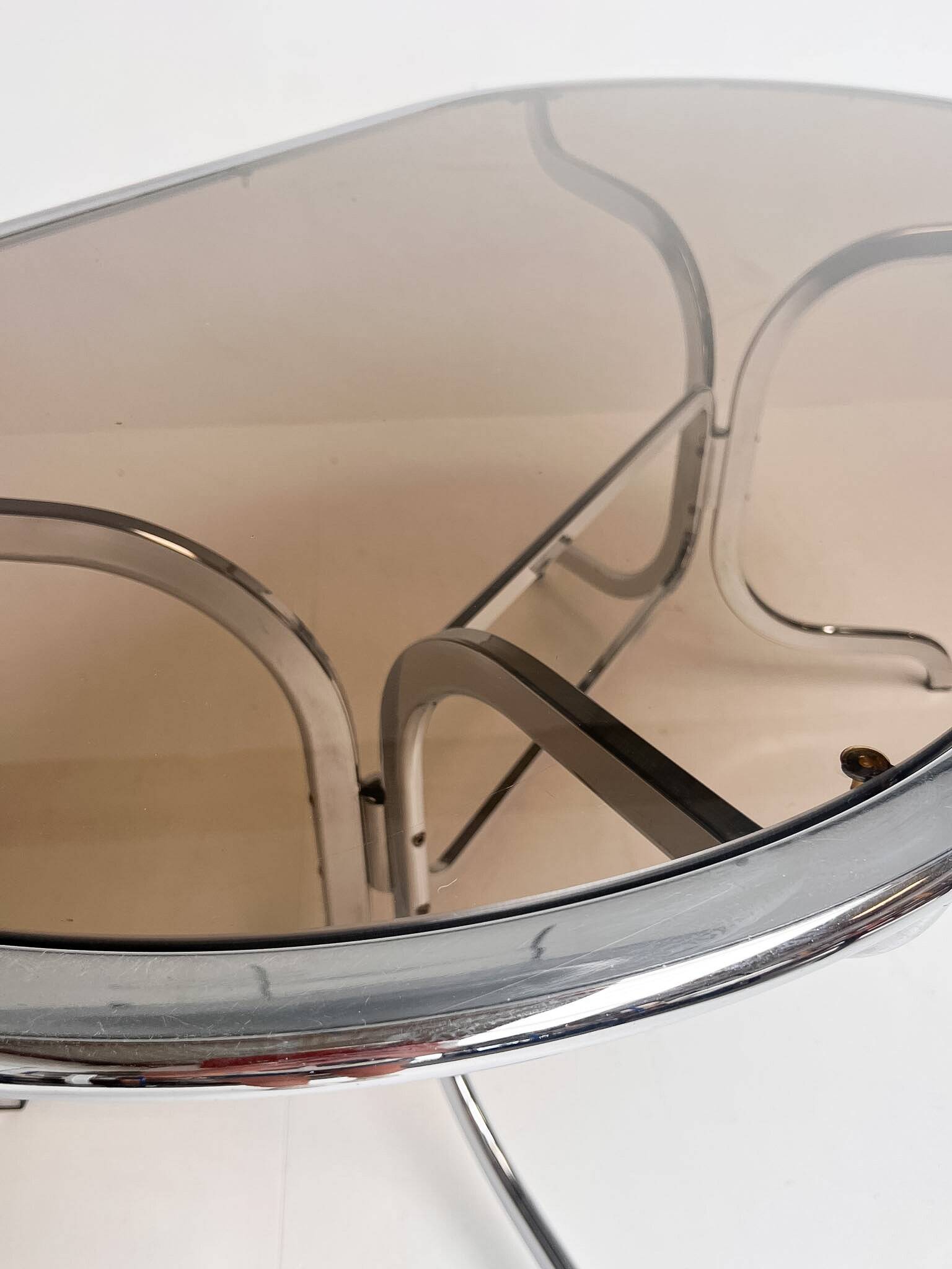 Glass dining table by Gastone Rinaldi for Rima, 1970s