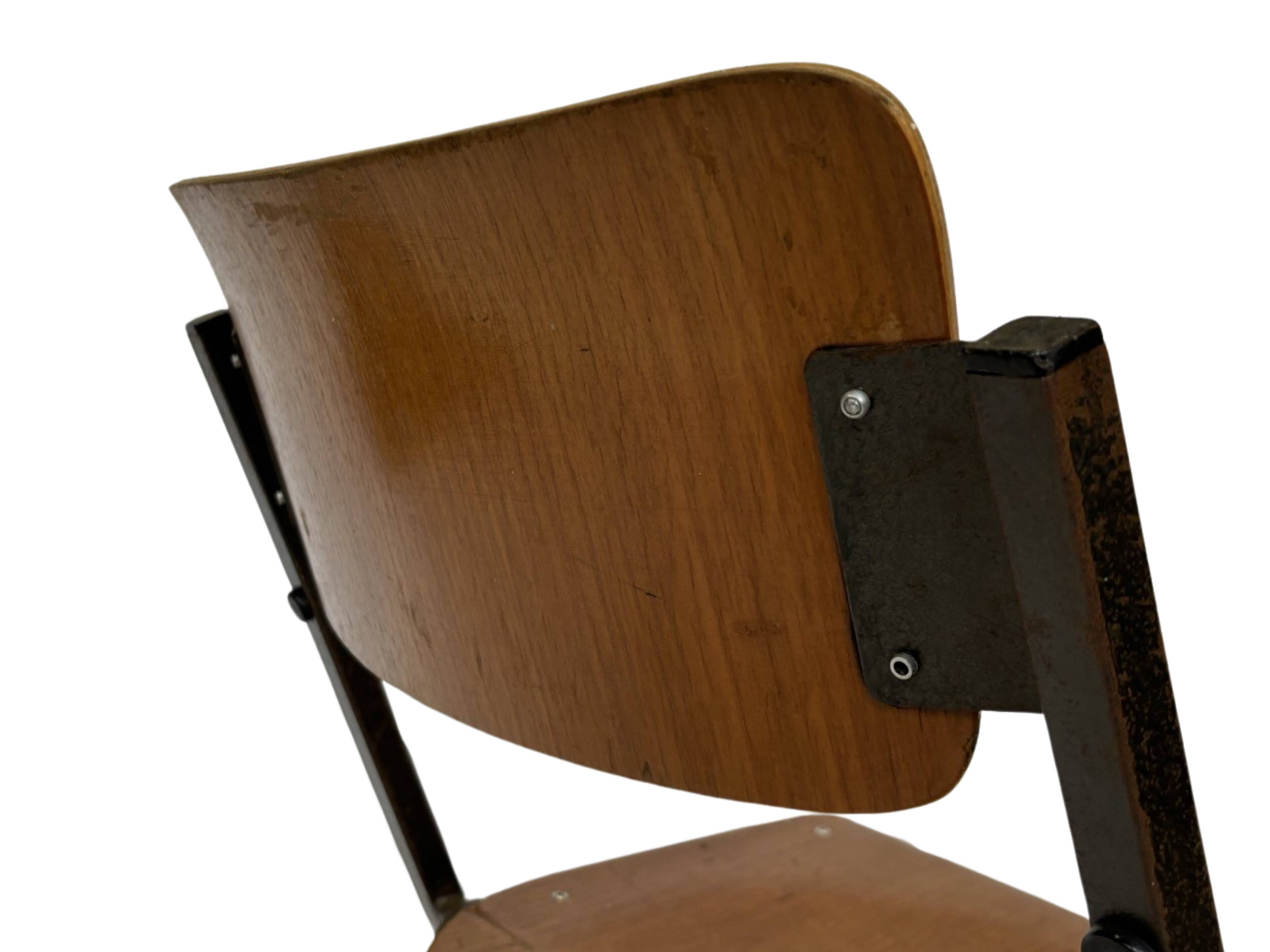 Set Of Four Compass Chairs 1960 Dutch Design School Chairs