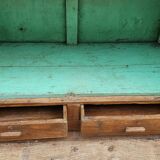 Old Art Deco glazed bookcase in Burmese teak