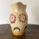 Pichet en barbotine fleurs
