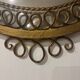 Round wall mirror - Gold metal with scrolls - Classic style - 1950s