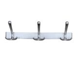 Vintage aluminum coat rack with three hooks