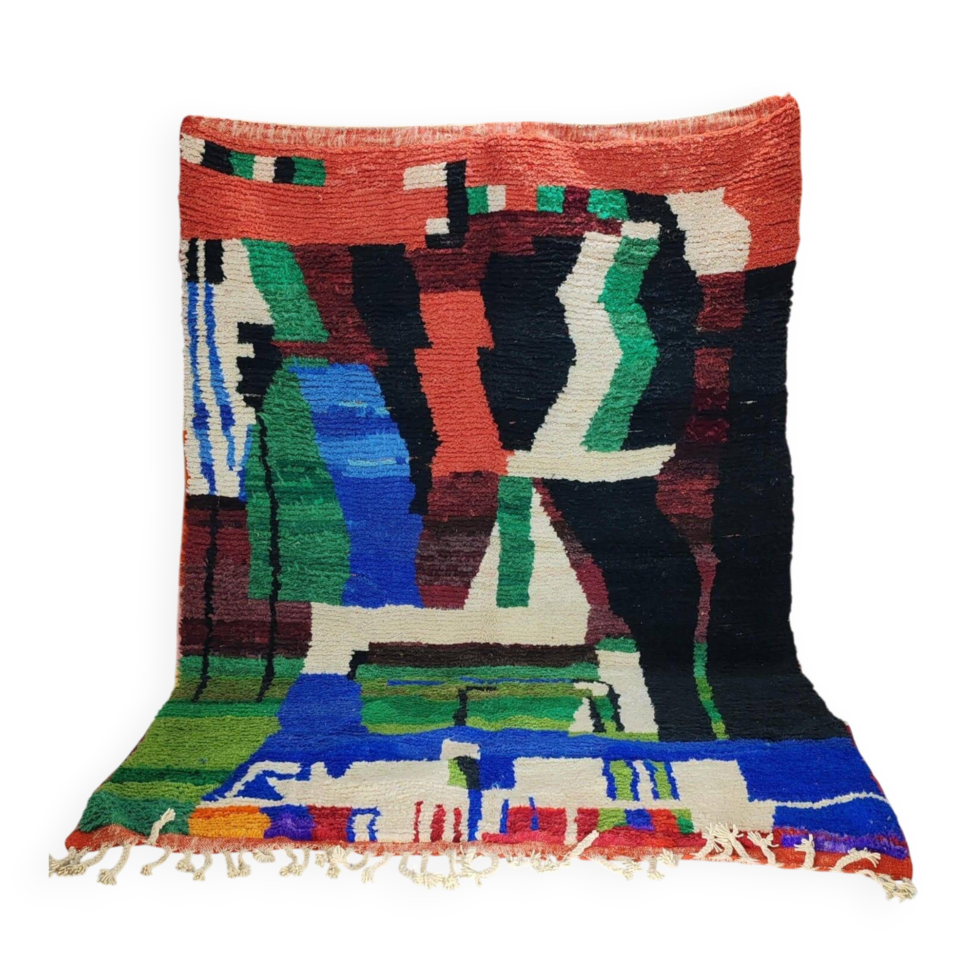 Berber Boujaad rug from Morocco in wool – 310 × 220 cm – abstract design