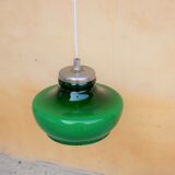 Vintage green glass suspension