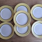 7 vintage l'amandinoise dessert plates